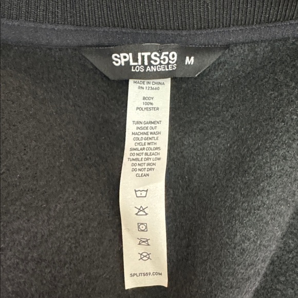 SPLITS59 Willa Sherpa Bomber Jacket in Black Size Medium - Picture 13 of 14